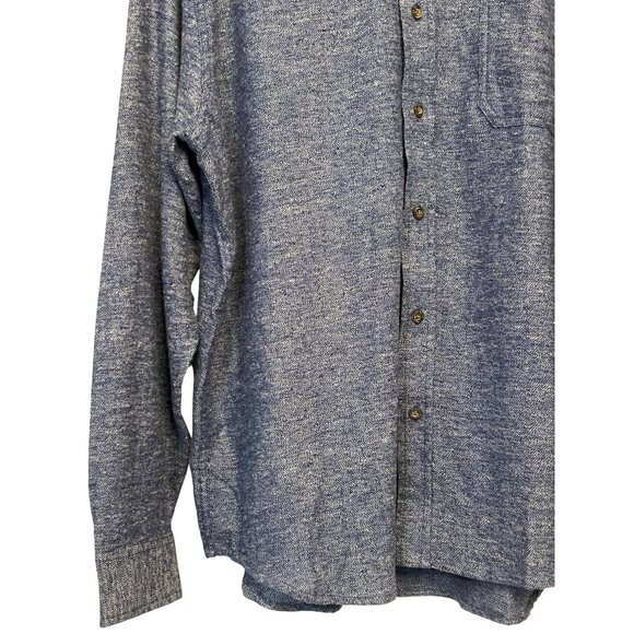 RSQ Mens Blue Long Sleeve Button-Down Shirt XXL 100% Cotton office casual comfy - Picture 5 of 16